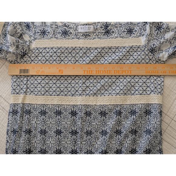 Velvet Graham & Spencer Boho Embroidered Dress Boho Floral Jaipur Lightweight XS - Picture 6 of 9
